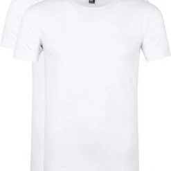 Basic T-shirts Alan Red Ottawa T-shirt Stretch Wit (2Pack)