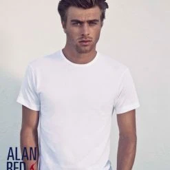 Basic T-shirts Alan Red Aanbieding Derby O-Hals T-shirts Wit (6Pack) -Aanbiedingen Shirt Vorm Winkel 1926 3
