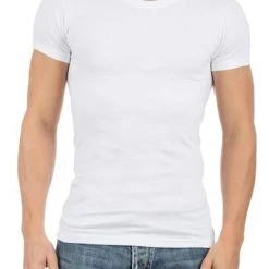 Basic T-shirts Alan Red James Brede O-Hals Wit (2Pack) -Aanbiedingen Shirt Vorm Winkel 2703 7