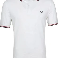 Slim-Fit Polo's Fred Perry Polo Wit 748 13 Slim-Fit Polo's Fred Perry Polo Wit 748 -Aanbiedingen Shirt Vorm Winkel 32526 8 1
