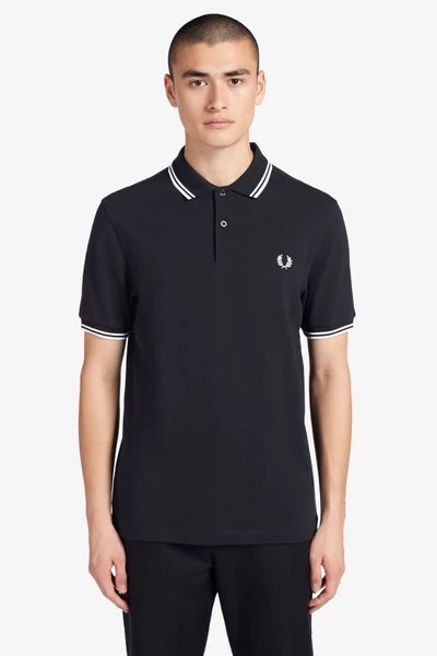 Slim-Fit Polo's Fred Perry Polo Navy White 6 Slim-Fit Polo's Fred Perry Polo Navy White - Afbeelding 4