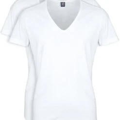Suitable Basic T-shirts Diepe V Hals 2-Pack Stretch T-Shirt