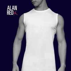 Basic T-shirts Alan Red T-Montana Singlet Mouwloos Wit (2-Pack) -Aanbiedingen Shirt Vorm Winkel 5220 11