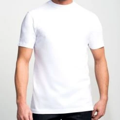 Basic T-shirts Slater 2-pack American T-shirt Wit -Aanbiedingen Shirt Vorm Winkel 57100 6 1