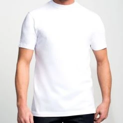 Basic T-shirts Slater 2-pack American T-shirt Wit -Aanbiedingen Shirt Vorm Winkel 57100 6