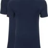 Basic T-shirts Slater 2-pack Stretch T-shirt Navy -Aanbiedingen Shirt Vorm Winkel 57106 3