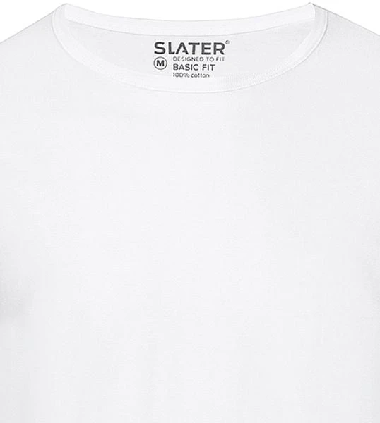 Basic T-shirts Slater 2-pack Basic Fit T-shirt Wit 7 Basic T-shirts Slater 2-pack Basic Fit T-shirt Wit - Afbeelding 5