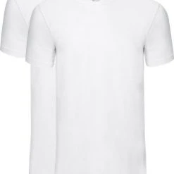 Basic T-shirts Slater 2-pack Basic Fit T-shirt Wit