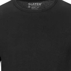 Basic T-shirts Slater 2-pack Basic Fit T-shirt Zwart -Aanbiedingen Shirt Vorm Winkel 57117 2 1
