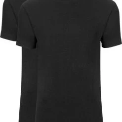 Basic T-shirts Slater 2-pack Basic Fit T-shirt Zwart