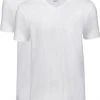 Basic T-shirts Slater 2-pack Basic Fit T-shirt V-hals Wit -Aanbiedingen Shirt Vorm Winkel 57118 9