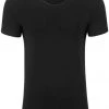 Basic T-shirts Garage Stretch Basic Zwart Diepe O-Hals -Aanbiedingen Shirt Vorm Winkel 57714 2