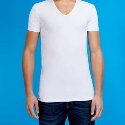 Basic T-shirts Garage Stretch Basic Wit Diepe V-Hals 9 Basic T-shirts Garage Stretch Basic Wit Diepe V-Hals -Aanbiedingen Shirt Vorm Winkel 57716 4 1