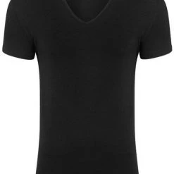 Basic T-shirts Garage Stretch Basic Zwart Diepe V-Hals