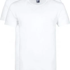 Basic T-shirts Alan Red Derby O-Hals T-Shirt Wit (2Pack)
