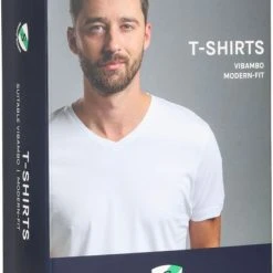 Suitable Basic T-shirts V Hals 6-Pack Bamboe T-Shirt 13 Suitable Basic T-shirts V Hals 6-Pack Bamboe T-Shirt -Aanbiedingen Shirt Vorm Winkel 59044 13