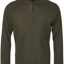 Poloshirts Met Lange Mouwen Barbour Longsleeve Polo Donkergroen -Aanbiedingen Shirt Vorm Winkel 59871 4 1