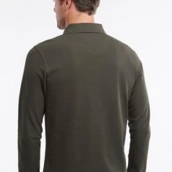 Poloshirts Met Lange Mouwen Barbour Longsleeve Polo Donkergroen -Aanbiedingen Shirt Vorm Winkel 59871 6