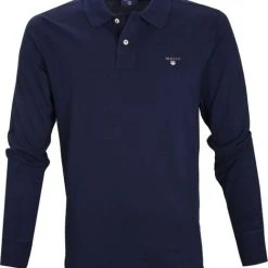 Poloshirts Met Lange Mouwen Gant Polo Longsleeve Navy 433 -Aanbiedingen Shirt Vorm Winkel 60016 1 1