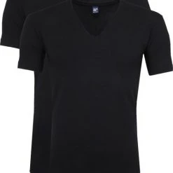 Basic T-shirts Alan Red T-Shirt V-Neck Stretch Zwart 2-Pack