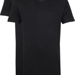 Basic T-shirts Alan Red Vermont Extra Lang V-Hals T-Shirt Zwart 2Pack -Aanbiedingen Shirt Vorm Winkel 64832 1 1