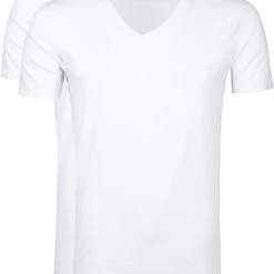 Basic T-shirts Levi's T-Shirt V-Hals Wit 2-Pack