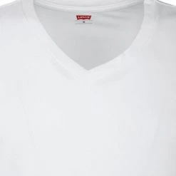 Basic T-shirts Levi's T-Shirt V-Hals Wit 2-Pack -Aanbiedingen Shirt Vorm Winkel 65284 3