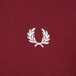 Slim-Fit Polo's Fred Perry Polo Bordeaux Rood -Aanbiedingen Shirt Vorm Winkel 65307 3