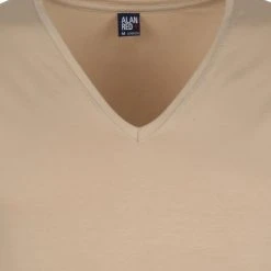 Basic T-shirts Alan Red T-Shirt V-Neck Stretch Beige 2-Pack -Aanbiedingen Shirt Vorm Winkel 66727 3