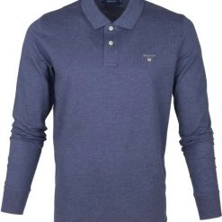 Poloshirts Met Lange Mouwen Gant Rugger Poloshirt LS Blauw