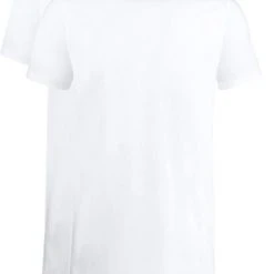 Basic T-shirts Slater 2-pack T-shirt Extra Lang R-Neck Wit -Aanbiedingen Shirt Vorm Winkel 67810 4 1