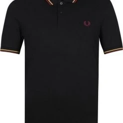 Slim-Fit Polo's Fred Perry Polo M3600 Zwart Paars