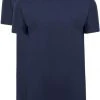 Basic T-shirts Slater 2-pack T-shirt Basic Extra Lang O-neck Navy -Aanbiedingen Shirt Vorm Winkel 68279 2