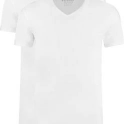 Basic T-shirts Garage 2-Pack Basic T-shirt Bio V-Neck Wit -Aanbiedingen Shirt Vorm Winkel 68421 3 1