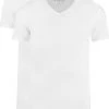 Basic T-shirts Garage 2-Pack Basic T-shirt Bio V-Neck Wit -Aanbiedingen Shirt Vorm Winkel 68421 3