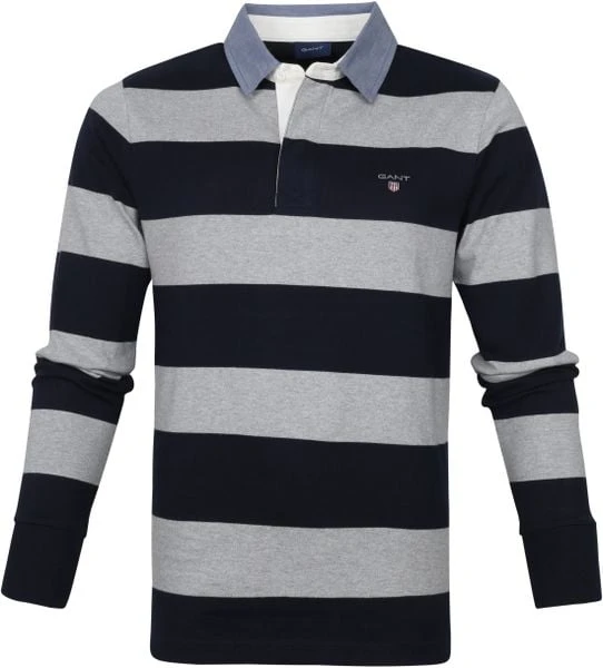 Poloshirts Met Lange Mouwen Gant Rugger LS Polo Grijs Donkerblauw 7 Poloshirts Met Lange Mouwen Gant Rugger LS Polo Grijs Donkerblauw - Afbeelding 5