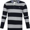 Poloshirts Met Lange Mouwen Gant Rugger LS Polo Grijs Donkerblauw -Aanbiedingen Shirt Vorm Winkel 68494 1