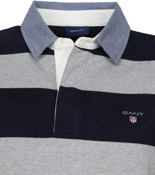 Poloshirts Met Lange Mouwen Gant Rugger LS Polo Grijs Donkerblauw 4 Poloshirts Met Lange Mouwen Gant Rugger LS Polo Grijs Donkerblauw - Afbeelding 2