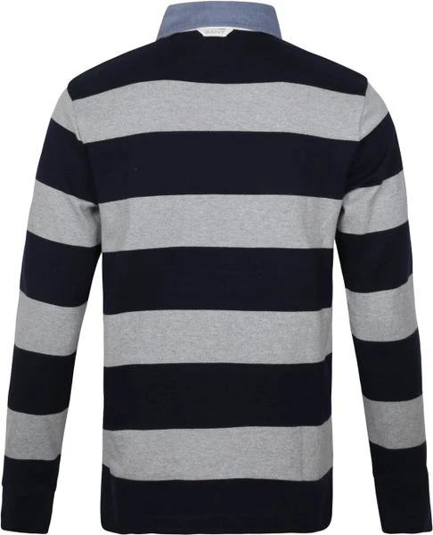 Poloshirts Met Lange Mouwen Gant Rugger LS Polo Grijs Donkerblauw 6 Poloshirts Met Lange Mouwen Gant Rugger LS Polo Grijs Donkerblauw - Afbeelding 4