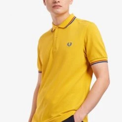 Slim-Fit Polo's Fred Perry Polo M3600 Geel -Aanbiedingen Shirt Vorm Winkel 69540 10
