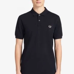 Slim-Fit Polo's Fred Perry Polo Basic Navy -Aanbiedingen Shirt Vorm Winkel 6978 8