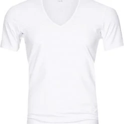 Basic T-shirts Mey Dry Cotton V-hals T-shirt Wit