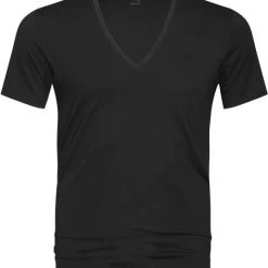 Basic T-shirts Mey Dry Cotton V-hals T-shirt Zwart