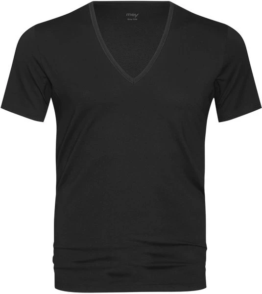 Basic T-shirts Mey Dry Cotton V-hals T-shirt Zwart 3 Basic T-shirts Mey Dry Cotton V-hals T-shirt Zwart