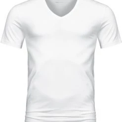 Basic T-shirts Mey V-hals Dry Cotton T-shirt Wit