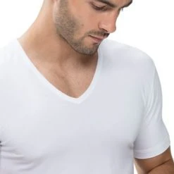 Basic T-shirts Mey V-hals Dry Cotton T-shirt Wit -Aanbiedingen Shirt Vorm Winkel 70290 3
