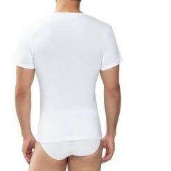 Basic T-shirts Mey Noblesse V-hals T-shirt Wit -Aanbiedingen Shirt Vorm Winkel 70303 5