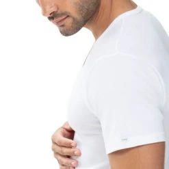 Basic T-shirts Mey Noblesse V-hals T-shirt Wit -Aanbiedingen Shirt Vorm Winkel 70303 6