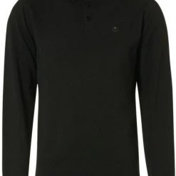 Poloshirts Met Lange Mouwen No-Excess LS Polo Solid Zwart -Aanbiedingen Shirt Vorm Winkel 70412 1 1