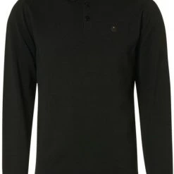 Poloshirts Met Lange Mouwen No-Excess LS Polo Solid Zwart
